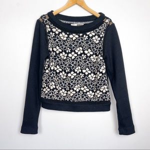 Plenty Tracy Reese Black Floral Sweater